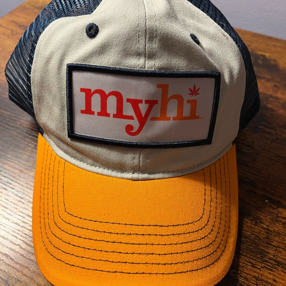 Myhi Trucker Hat with Orange Brim
